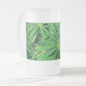 Grüne Pflanze Mattglas Bierglas (Vorderseite Links)