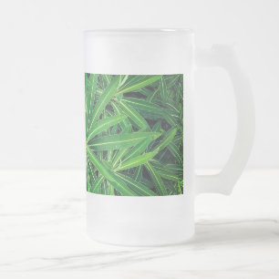 Grüne Pflanze Mattglas Bierglas