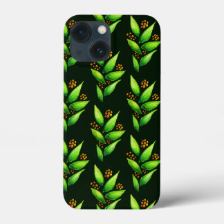 Grüne Pflanze mit Beeren Aquarellmuster Case-Mate iPhone Hülle