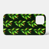 Grüne Pflanze mit Beeren Aquarellmuster Case-Mate iPhone Hülle (Rückseite (Horizontal))