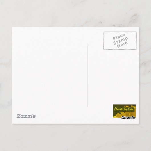 Grüne Pflanze Postkarte (Rückseite)