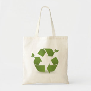 Grüne Pflanze Recycle Sign Tote Tasche