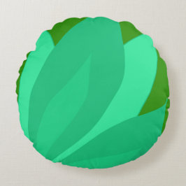 Grüne Pflanze Rundes Kissen
