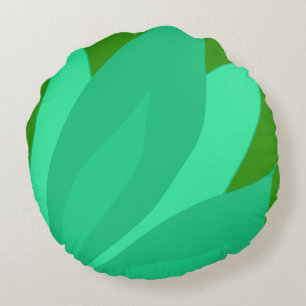 Grüne Pflanze Rundes Kissen