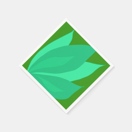Grüne Pflanze Serviette (Ecke)