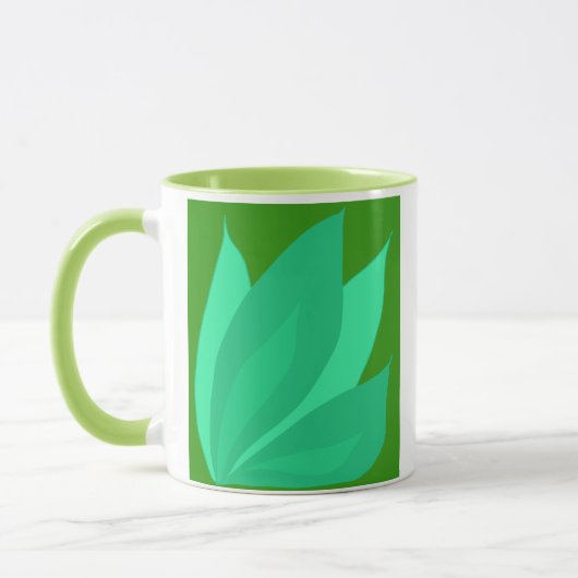 Grüne Pflanze Tasse (Links)