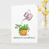 Grüne Pflanze und Tränken Karte (Gelbe Blume)