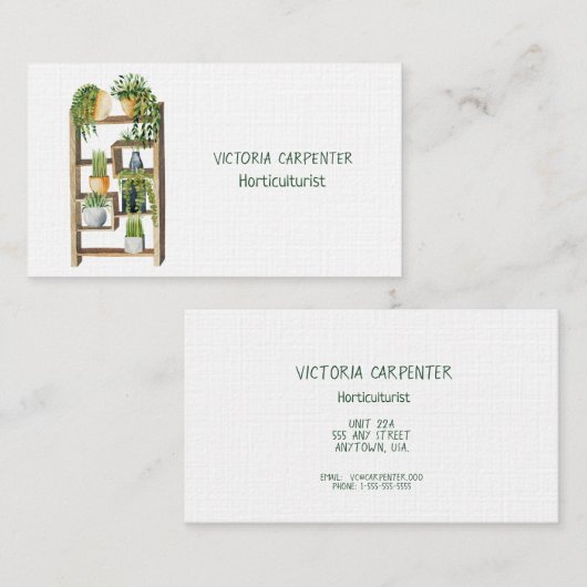 Grüne Pflanze Visitenkarte (Vorne/Hinten)