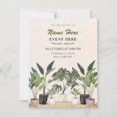 Grüne Pflanzen  Einladung (Vorderseite)