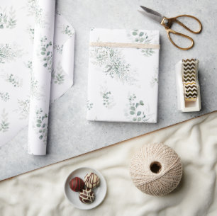Grüne Pflanzen Eukalyptus Elegant  Geschenkpapier