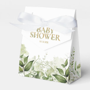 Grüne Pflanzen Gold Babyshower-Geschenkbox Geschenkschachtel
