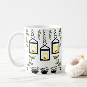 Grüne Pflanzen Vögel Natur  Kaffeetasse