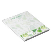 Grüne pflanzliche Fennel Erinnerung Kale Notizblock (angewinkelt)