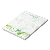 Grüne pflanzliche Fennel Erinnerung Kale Notizblock (Rotiert)