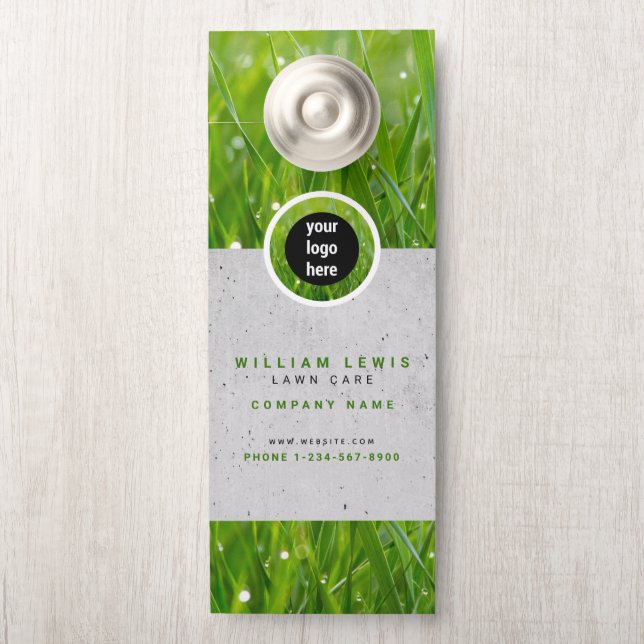 Grüne Pflege - Eine Landschaft für einfache Geschä Türanhänger (Auf Knauf)