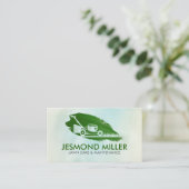 Grüne Pflege- und Wartungskarte Visitenkarte (Stehend Vorderseite)