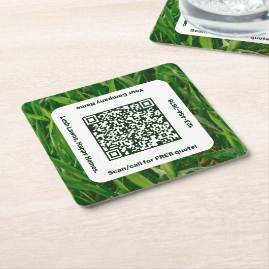 Grüne Pflegedienste für Werbeflächen Rechteckiger Pappuntersetzer (angewinkelt)