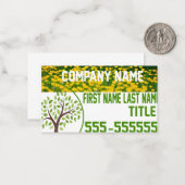 Grüne Pflegekarte Mitteilungskarte (Vorderseite/Rückseite Beispiel)