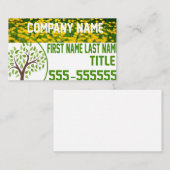 Grüne Pflegekarte Mitteilungskarte (Vorne/Hinten)