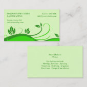 Grüne Pflegekarte Visitenkarte (Vorne/Hinten)