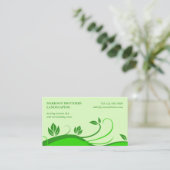 Grüne Pflegekarte Visitenkarte (Stehend Vorderseite)