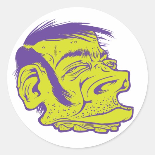 Grüne Phase Runder Aufkleber (Vorderseite)