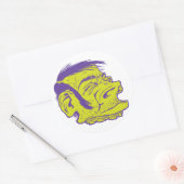 Grüne Phase Runder Aufkleber (Umschlag)