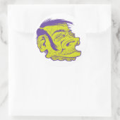 Grüne Phase Runder Aufkleber (Tasche)