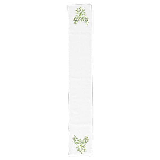 Grüne Phoenixanstiege auf Weiß Großer Tischläufer (Vorderseite)