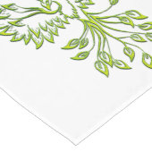 Grüne Phoenixanstiege auf Weiß Großer Tischläufer (Ecke)