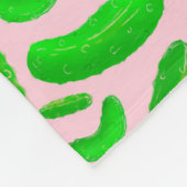 Grüne Pickeln auf weichem rosa Hintergrund Fleecedecke (Ecke)