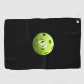 Grüne Pickleball-Initialen Sweat Towel Golfhandtuch (Horizontal)