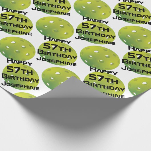 Grüne Picklebens mit individuelle Name und Anzahl Geschenkpapier (Ecke)