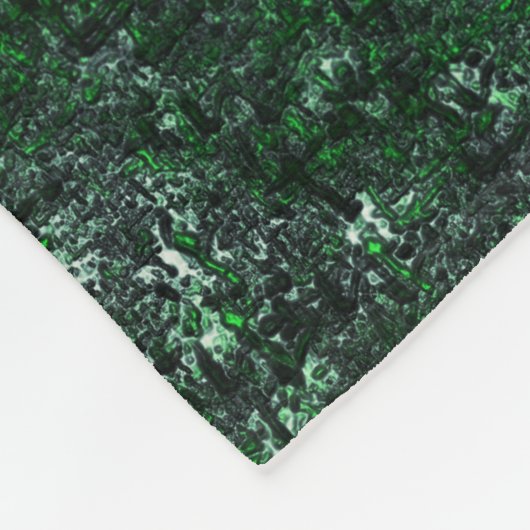 Grüne Pilze auf Baumrinde oder weißer grauer Stein Fleecedecke (Ecke)