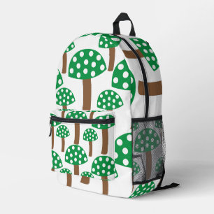 Grüne Pilze  Bedruckter Rucksack