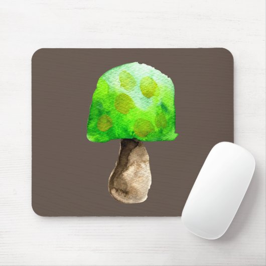 Grüne Pilzfarbe niedliche Pilze Mousepad (Mit Mouse)
