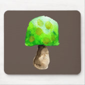 Grüne Pilzfarbe niedliche Pilze Mousepad (Vorne)