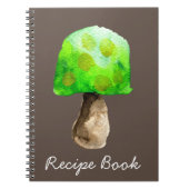 Grüne Pilzfarbe niedliche Pilze Notizblock (Vorderseite)