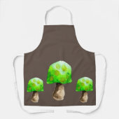 Grüne Pilzfarbe niedliche Pilze Schürze (Vorderseite)