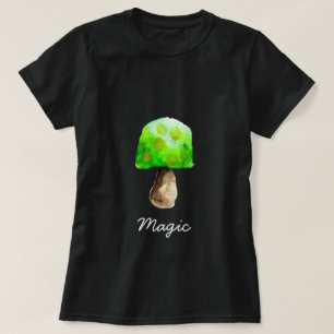Grüne Pilzfarbe niedliche Pilze T-Shirt