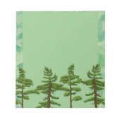 Grüne Pine Tree Notepad Notizblock (Vorderseite)