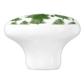 Grüne Pine Weihnachtsbäume Land Rustikal Keramikknauf (Seitenansicht)