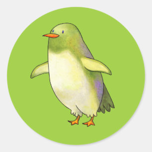 Grüne Pinguin Kleine Aufkleber