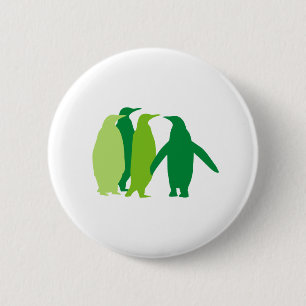Grüne Pinguine Button