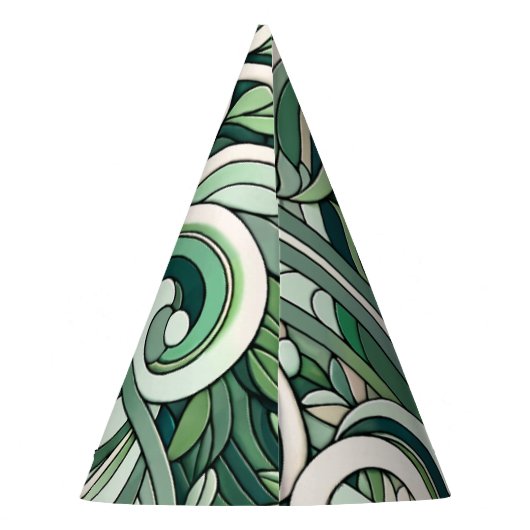 Grüne Pinguine im Grünen im Schatten der Kunst Partyhütchen (Rückseite)