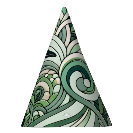 Grüne Pinguine im Grünen im Schatten der Kunst Partyhütchen (Rechts)