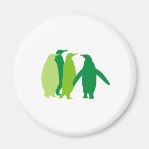 Grüne Pinguine Magnet