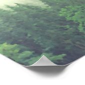 Grüne Pinienbäume 13 Tafelübersicht Poster (Ecke)