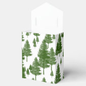 Grüne Pinienbäume Gastgeschenk Boxen Geschenkschachtel (Geöffnet)