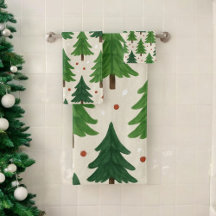 Grüne Pinienbäume Holiday Wasserfarbe Botanische K